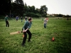 abendliches Baseballspiel